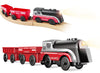 Battery Operated Train For Wooden Track, Motorized Train For Toddlers 3+ Years Old, 3Pcs Train Toy Set Electric Train Compatible With Thomas, Brio, Chuggington, Melissa And Doug