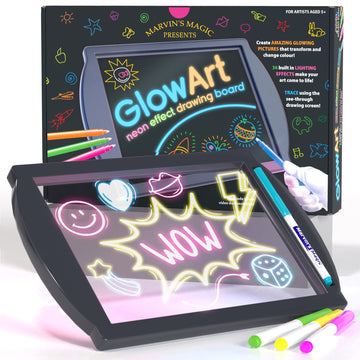 Marvins Magic - Neon Glow Craft Kit - Creative Set - Light Up Tracing Pad - Drawing Tablet Kids - Neon Magic Kit - Childrens Cr