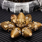 ARUOHHA DND Metal Dice Antique Gold Dragon Egg Dice with Metal Box, Role Playing Game RPG Polyhedral D and D Dice Set D20 D12 D1
