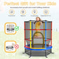 Gymax 55    Trampoline For Kids, Toddler Trampoline With All-Round Safety Enclosure Net & Double Side Zipper, Indoor/Outdoor Kid