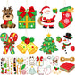 DoubleFill 48 Sets Christmas Suncatchers Craft Kit Ornaments Stained Glass Christmas Window Arts and Crafts Kit for Classroom Ho