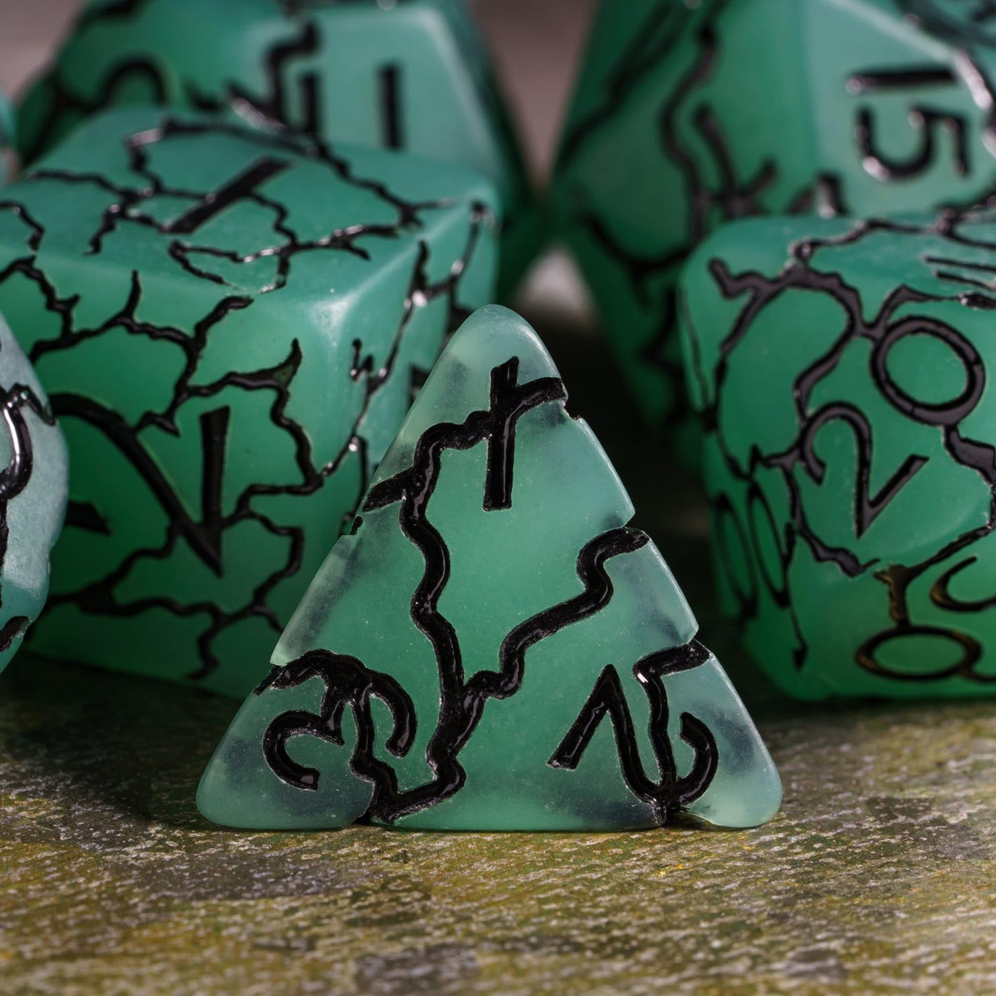 HDdais DND Dice Set, 7PCS Crackle Design Polyhedral Dice Set D&D for Dungeons and Dragons Role Playing Game and Other Tabletop G