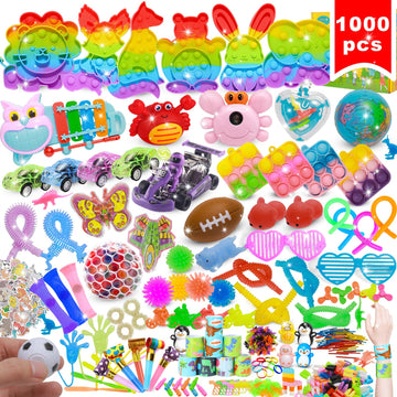 1000 Pcs Fidgets Toys Pack, Kids Party Favors Stocking Stuffers Gifts, Adults Stress Relief Sensory Toy, Bulk Toys For Carnival