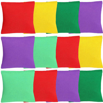 Skylety 12 Pcs Regulation Cornhole Bean Bags Regulation Weight & Size 6 x 6 Inch Cornhole Bags for Tossing Fun Sports Outdoor Family Games