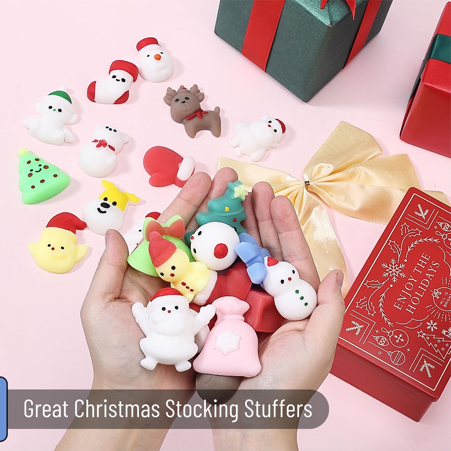 Mr. Pen- Christmas Squishy Toys, 48 Pcs, Holiday Squishies, Christmas Squishies For Kids, Squishies Christmas, Christmas Party Favors For Kids, Squishy Toys For Kids, Mini Squishies