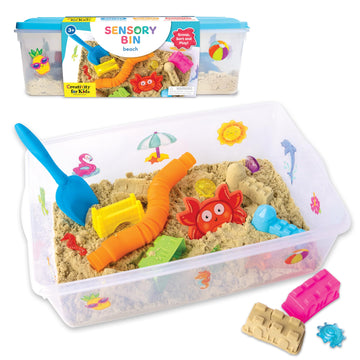 Creativity for Kids Sensory Bin: Beach - Toddler and Preschool Toys, Sensory Box with Toys for Toddlers, Kids Gifts for Toddler 