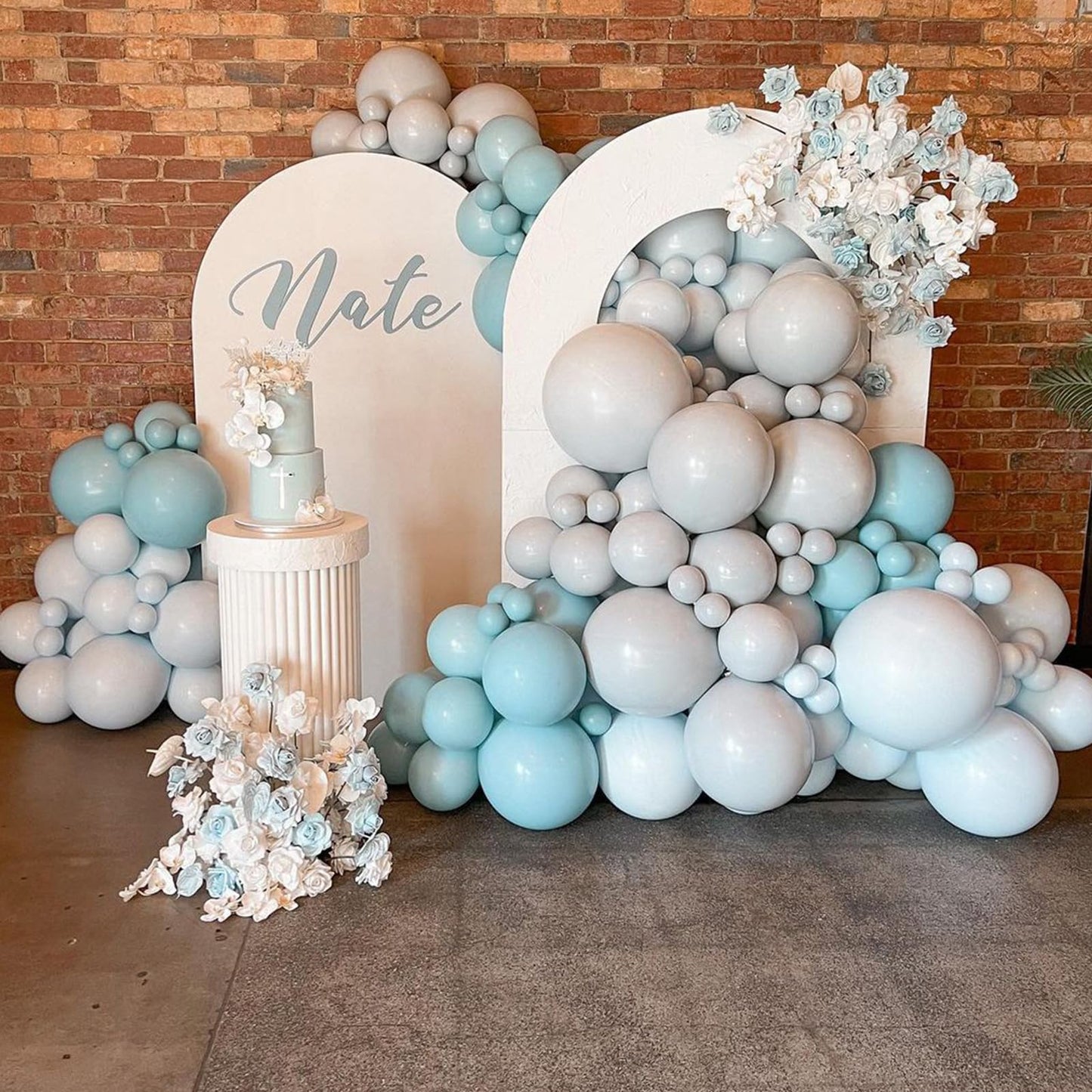 Gray Balloons 50Pcs, 10Inch Double Stuffed Pastel Gray Latex Helium Balloons, Matte Dark Grey Party Balloons Sand Grey Balloon S