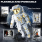 FarBlocked Astronaut Building Block Set - 966Pcs Flexible Space Explorer Toy for Ages 12+, Made of Acrylonitrile Butadiene Styrene