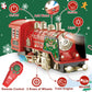 Christmas Train Set - Updated Remote Control Christmas Train Toys W/Smoke, Sounds, Lights, Rechargeable Electric Train For Aroun