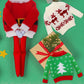 Zomiboo 5 Pieces Elf Doll Accessories Set Including 3 Santa Knitted Doll Sweaters 1 Red Plaid Sleeping Bag And 1 White Nightgown Bathrobe For Doll Xmas Decorations(Stylish Style)