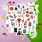Bulbacraft 100Pcs Anatomy Stickers, Human Anatomy Decals, Body Part Stickers, Brain Stickers, Physiology Stickers, Anatomy And P