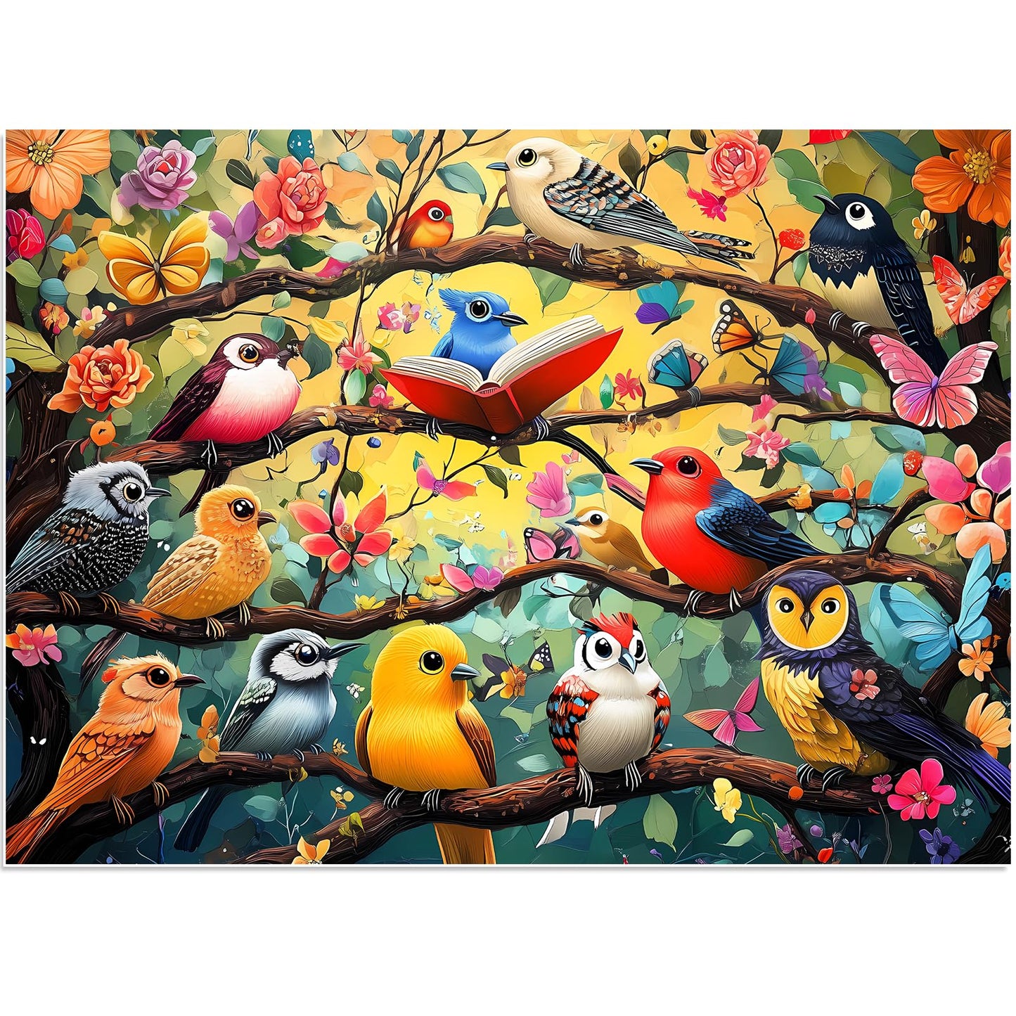 500 Piece Puzzles for mature-themeds  Art Birds Jigsaw Puzzles for mature-themed 500 Pieces  Recycled Cardboar Challenge Puzzle Kids Seniors Friends for Gift Birthday Party Games Family  20.5x15 Dust Free Puzzle