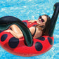 Poolmaster Lady Bug Inflatable Swimming Pool Party Float (48 Inch), Red, Black