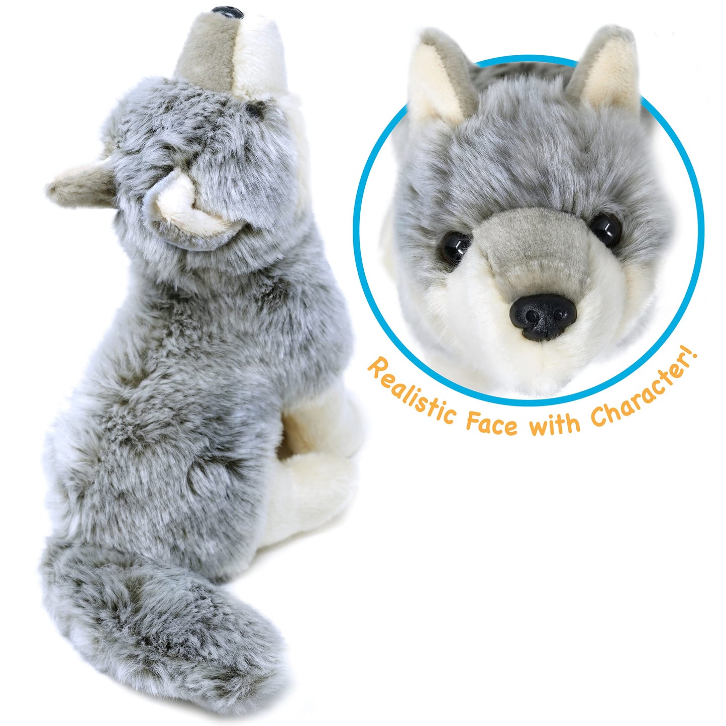 VIAHART Wolcott The Wolf | 11 Inch Stuffed Animal Plush | by Tiger Tale Toys
