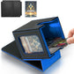 Jaffzora Card Deck Box For Mtg Commander, Magnetic Card Display Case,Tcg Card Storage Box, Holds 100 Double-Sleeved Cards, Black