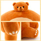 TINY HEADED KINGDOM Pip Bear - 15" Plush Stuffed Animal, Medium Size, Adorable Little Head Bear, Synthetic Material, Perfect for Girls and Boys
