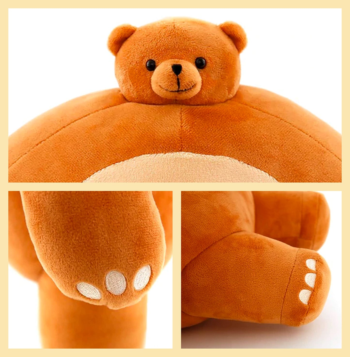 TINY HEADED KINGDOM Pip Bear - 15" Plush Stuffed Animal, Medium Size, Adorable Little Head Bear, Synthetic Material, Perfect for Girls and Boys