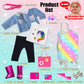 18 Inch Girl Doll Clothes And Accessories Case Luggage Travel Play Set Include Colorful Suitcase, Jeans Jacket, Top, Pants, Boots, Camera, Handbag ... (No Doll)
