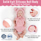 Vollence 18 Inch Eye Closed Full Silicone Baby Doll,Not Vinyl Dolls,Sleeping Lifelike Reborn Baby Doll,Realistic Newborn Real Baby Doll - Girl