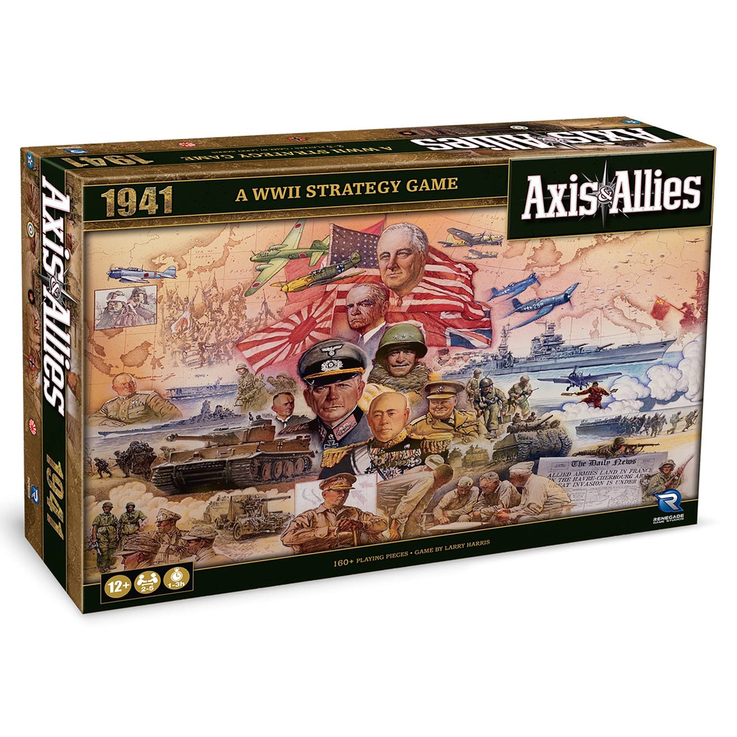 Renegade Game Studios Axis & Allies: 1941 WWII Strategy Board Game, 2-5 Players, Ages 12+, Cardboard, Model RGS02553