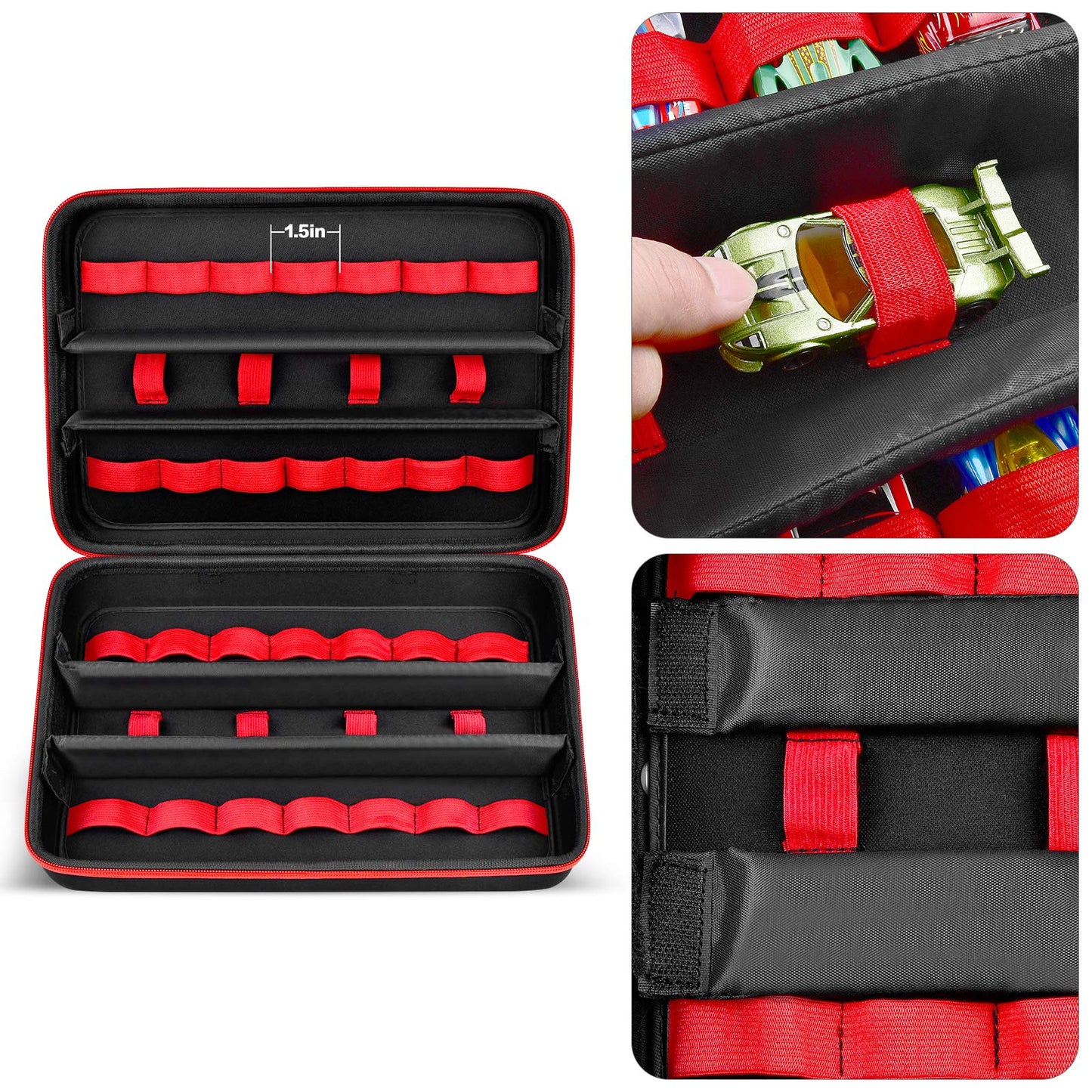 Toy Storage Organizer Case Compatible With Hot Wheels Car, For Matchbox Cars, Portable Carrying Container Carrier Holder Fit For 36 Toys Car (Box Only)