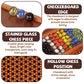 Luxurious Large 15-Inch Chinese Checkers Set - Premium Wooden Board Game For Adults And Kids With 72 Vibrant Glass Marbles, Dual