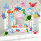 Dianelhall 30 Pieces Sea Animals Hanging Swirl Decorations Under the Sea Birthday Party Ceiling Decor for Boys Girls Ocean Merma