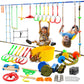 Ninja Warrior Obstacle Course For Kids-Ninja Slackline With Multiple Accessories For Kids,Contain Swings,Rope Ladders,Rings,Ninj