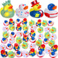 Jerify 24 Pcs 2 Inch Patriotic Rubber Ducks Summer Small Shower Float Rubber Ducks Star Ducky for Bath Birthday Gifts Baby Showers Beach Pool 4th of July Independence Day (Stylish)