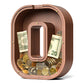 Summidate Wooden Letter Piggy Bank  Extra Thick Large Capacity Piggy Bank for Kids Boys Girls Toddler  Alphabet O Money Bank| Coin Box Birthday  Christmas  Festival