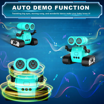 Hamourd Robot Toys - Kids Toys Rechargeable RC Robots with Gesture Sensing, Walkie-Talkie, Flexible Head & Arms, Programming Mot