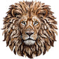Wooden Puzzles for Adults - 300 Pieces Lion Unique Shaped Wooden Jigsaw Puzzles for Adults, King Size 14.69'' x 14.96'' Adult Wo