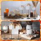 Thyle 3 Pcs Thanksgiving Pumpkin Table Centerpieces Wood Harvest Table Decorations for Home Standing Block Tall Sign with Bow fo