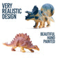 PREXTEX Mini Dinosaur Figures Toys Box (12 Count) | Best for Party Favors Easter Eggs Filler Plastic Small Cupcake/Cake Toppers