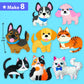 KRAFUN Easy Sewing Kit for Kids - 8 DIY Projects, Fabric, Puppy & Kitten, Model 89805, Arts & Crafts Gift for Boys & Girls