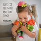 Oli & Carol Natural Rubber Teether - Fruit Shaped Teething Toy for Babies 0-12 Months | Baby Teething Relief | Teethers for Infa