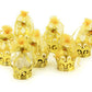 JC HUMMINGBIRD JCHB12 Pieces Fillable Gold Crown with Flower Pouch Party Favors