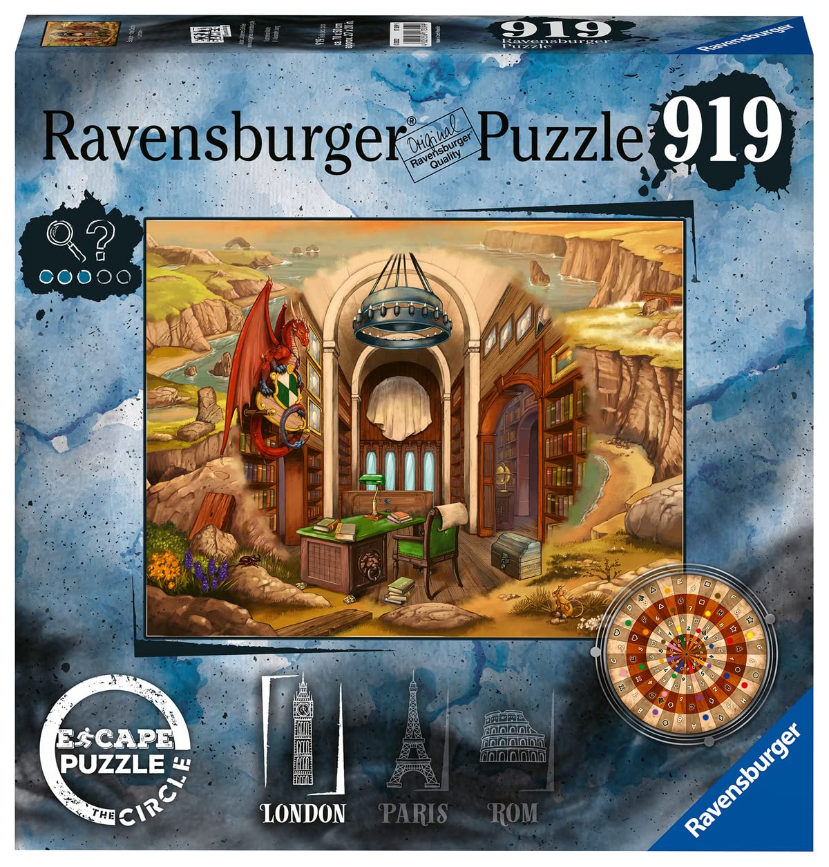 Ravensburger Escape The Circle: London - 919 Piece Escape Room Jigsaw Puzzle For Adults | Story Driven Experience | Premium Qual