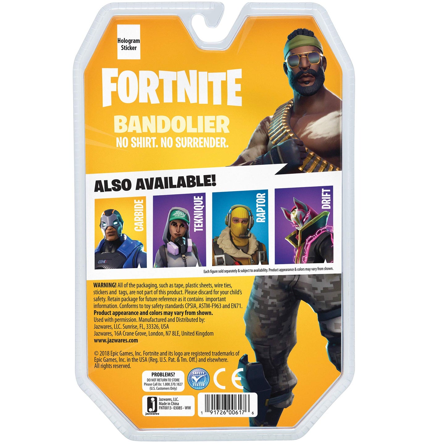 Fortnite Solo Mode Core Raptor Figure Pack, Bandolier
