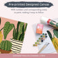 Pink Picasso Kits Mid Century Modern Paint By Number For Kids Ages 5-12 | Diy Beginners Kids Craft Kit Acrylic Paint Canvas Pain