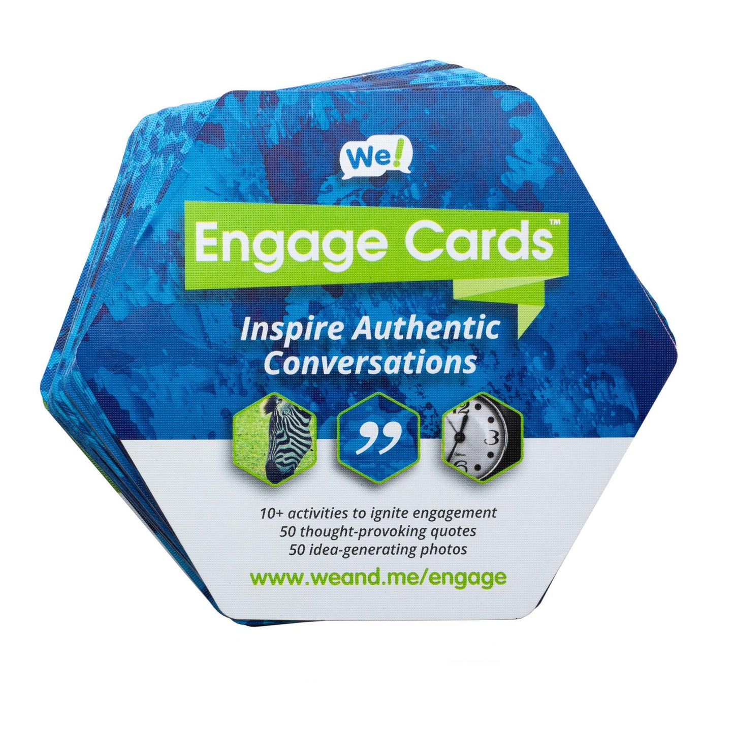 We! Engage Cards - Icebreakers & Team Building Activities - 56 Recycled Paper Cards - Medium Size