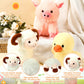 Hiboom 7 Pcs Farm Stuffed Plush Animals Toys Set 8 Inch Barnyard Stuffed Animals Bulk Soft Pig Rooster Horse Duck Sheep Cow Dog