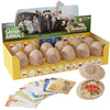 Dig A Dozen Egg Kit - Break Open 12 Eggs And Discover 12 Unique Cute Wild Safari Animals, With Learning Cards - Easter Archaeology Science Stem Gift For Kids