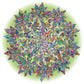 Bgraamiens Puzzle-Magic Tree Of Life -1000 Pieces Colorful Leaves Round Mandala Puzzle Color Challenge Jigsaw Puzzles