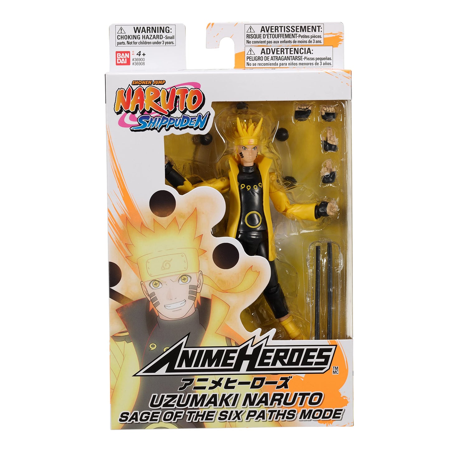 Anime Heroes - Naruto Shippuden - Naruto Uzumaki Sage Of Six Paths Mode Action Figure