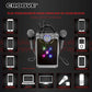 Croove Karaoke Machine for Kids - Bluetooth & AUX with 2 Microphones, Flashing Lights, Black
