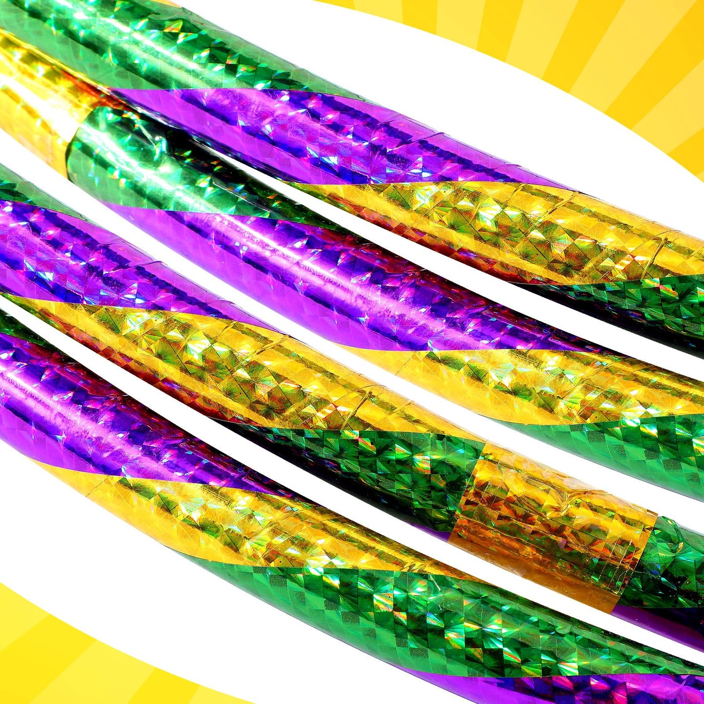 Gemscream 12 Pack 24 inch Exercise Hoop Plastic Glitter Hoop Obstacle Course Ring Toy for mature-themed Party Gymnastic Playing for Parade Decoration Games Performance Outdoor Sports