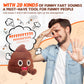 Wyzoid Funny Farting Poop Plush Toy - 30 Hilarious Fart Sounds, Soft & Durable, Perfect Gag Gift For Kids, Pets, And Pranks - Re