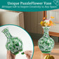 164 Pcs Vase Puzzle  mature-themed 3D Plastic Jigsaw Vase Puzzle  Gift for mature-themeds  for Home Decoration and Flower Arrangement (Green Leaf)
