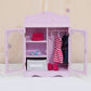 Olivia'S Little World Twinkle Stars 18' Doll Closet With 3 Hangers, Shelves, & Canvas Bin, Doll Closet Storage For Accessories & Clothes, Purple
